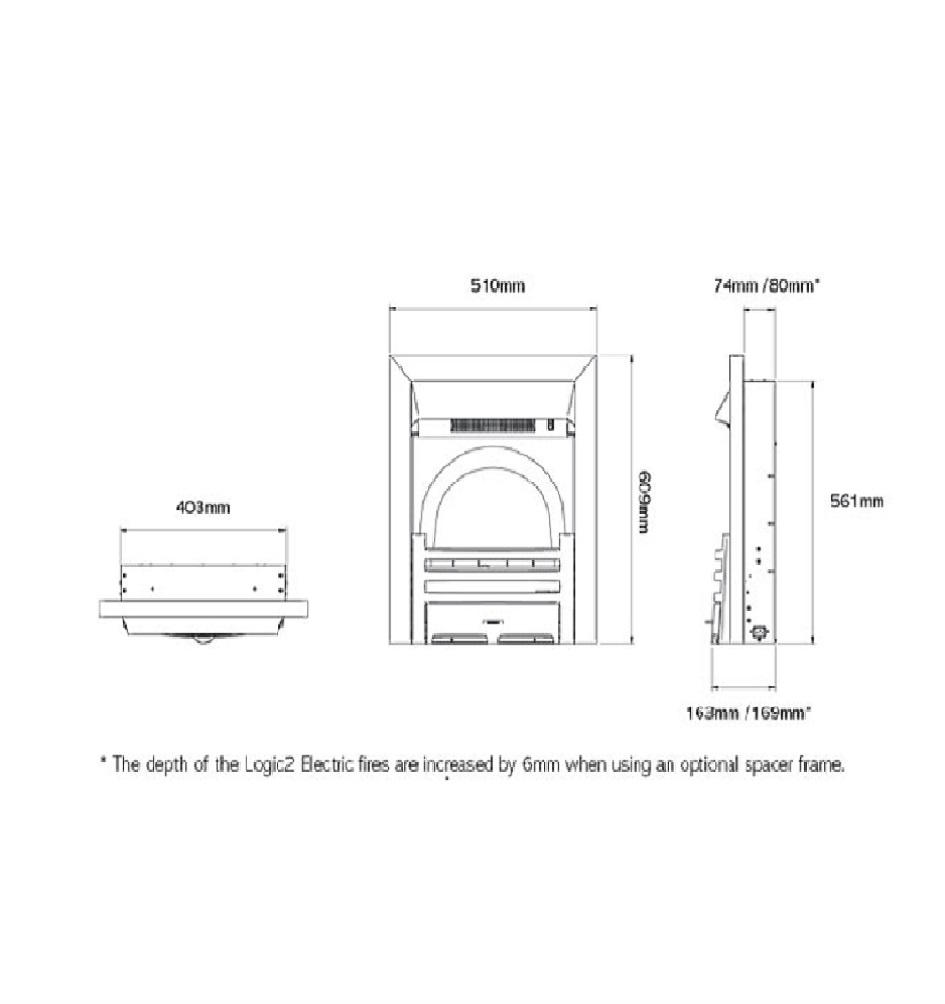 Logic2 Chartwell + space frame (E) - Gazco