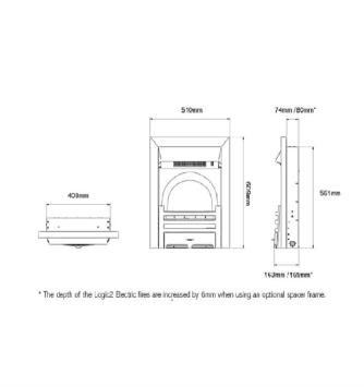 Logic2 Chartwell + space frame (E) - Gazco